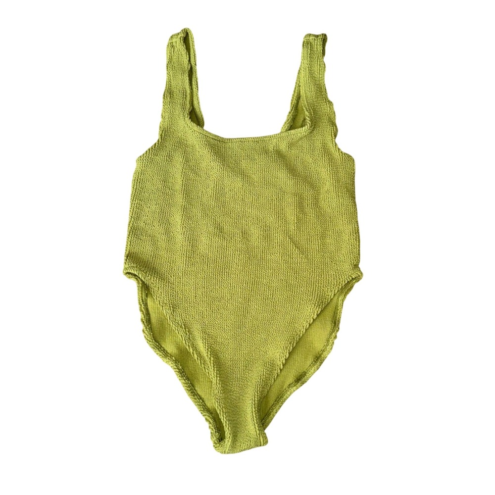 Youswim One Piece Swimsuit Womens OS Green Excellent Ribbed Textured Stretch